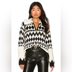 Show Me Your Mumu 100% Cotton Sun Valley Pullover Winter Sweater in White